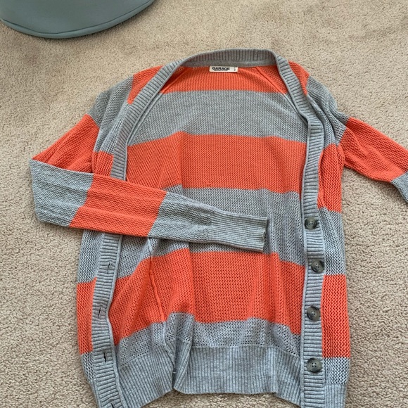 Garage Orange and Grey Cardigan - Picture 2 of 4